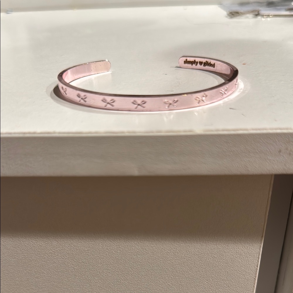 Elegant Pink Cuff Bracelet with Minimalist Design